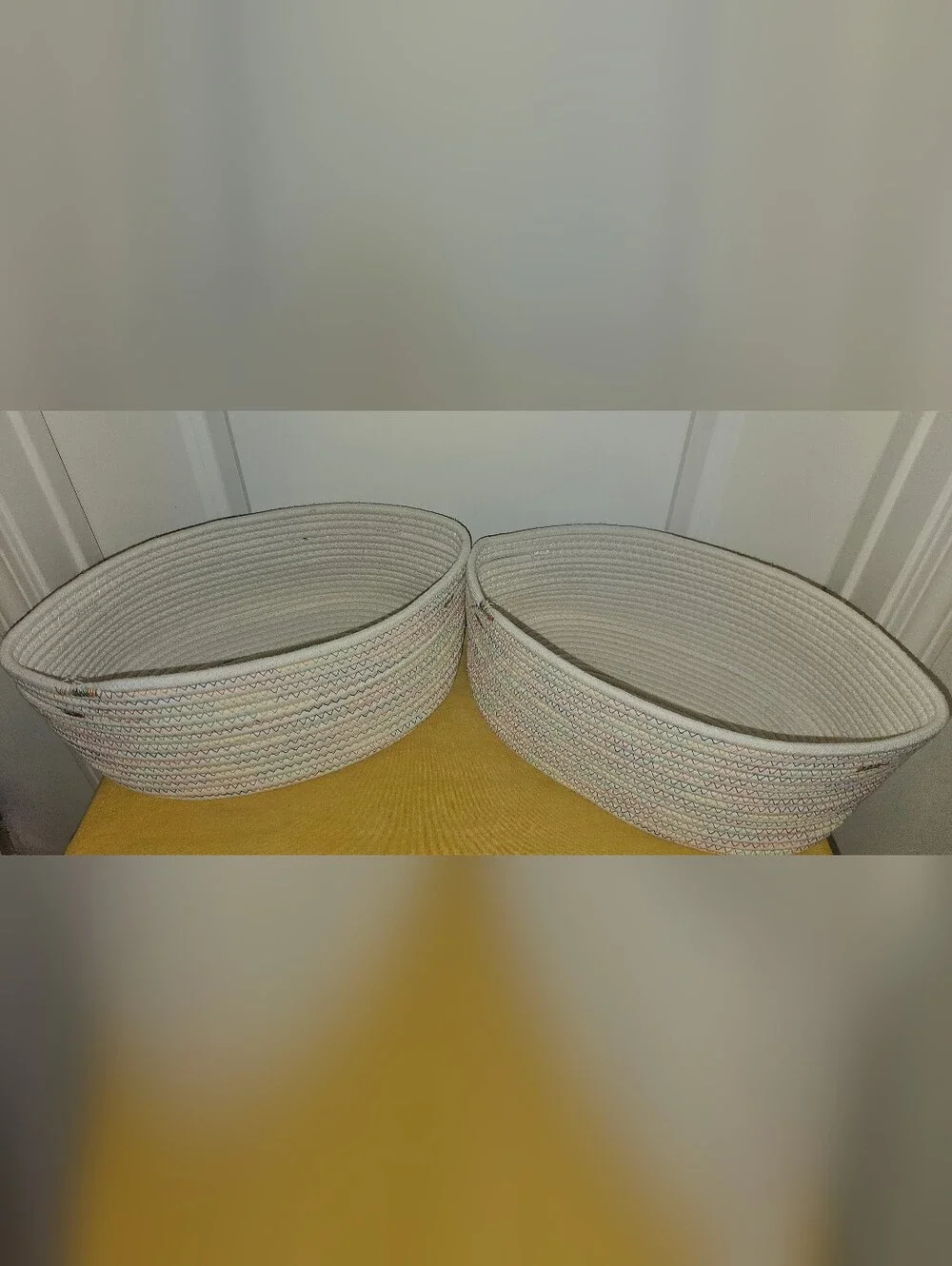 Set Of 2 Cotton Rope Storage Baskets